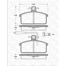 363702161178 MAGNETI MARELLI Комплект тормозных колодок, дисковый тормоз