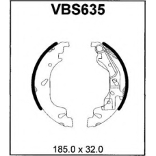 VBS635 MOTAQUIP Комплект тормозных колодок