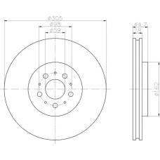8DD 355 121-872 HELLA PAGID Тормозной диск