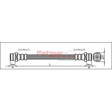 4113312 METZGER Тормозной шланг