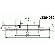 J3304032 NIPPARTS Тормозной диск