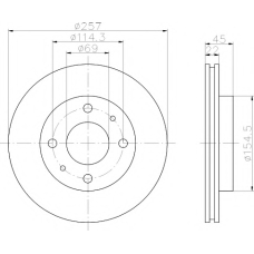 MDC798 MINTEX Тормозной диск