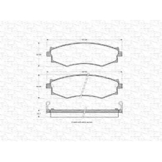 363702160506 MAGNETI MARELLI Комплект тормозных колодок, дисковый тормоз