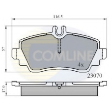 CBP0748 COMLINE Комплект тормозных колодок, дисковый тормоз