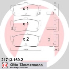 21713.160.2 ZIMMERMANN Комплект тормозных колодок, дисковый тормоз