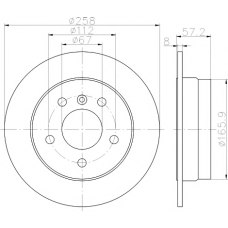 MDC1846 MINTEX Тормозной диск