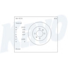 BR-4218 KAVO PARTS Тормозной диск