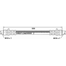 FBH6197 FIRST LINE Тормозной шланг