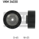 VKM 34030<br />SKF<br />Паразитный / ведущий ролик, поликлиновой реме...