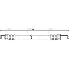 HOS3296 APEC Тормозной шланг