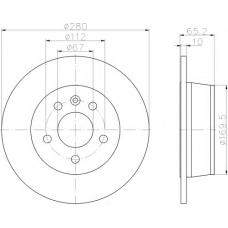 8DD 355 104-531 HELLA Тормозной диск