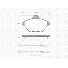 363702160454 MAGNETI MARELLI Комплект тормозных колодок, дисковый тормоз