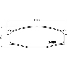 8DB 355 013-721 HELLA Комплект тормозных колодок, дисковый тормоз