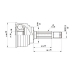CVJ5325.10 OPEN PARTS Шарнирный комплект, приводной вал