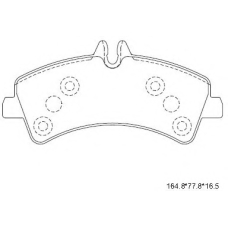 KD7548 ASIMCO Комплект тормозных колодок, дисковый тормоз
