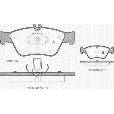 8110 23013 TRIDON Brake pads - front