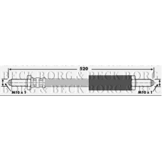 BBH6156 BORG & BECK Тормозной шланг