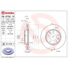09.9726.10 BREMBO Тормозной диск