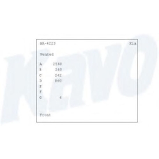 BR-4223 KAVO PARTS Тормозной диск