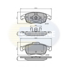 CBP01719 COMLINE Комплект тормозных колодок, дисковый тормоз
