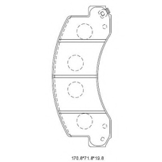 KD4403 ASIMCO Комплект тормозных колодок, дисковый тормоз