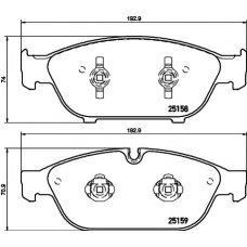 8DB 355 015-181 HELLA PAGID Комплект тормозных колодок, дисковый тормоз