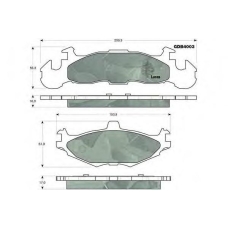 GDB4003 TRW Комплект тормозных колодок, дисковый тормоз