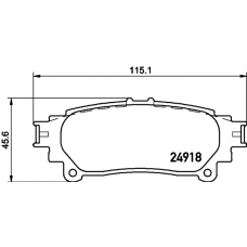 MDB3104 MINTEX Комплект тормозных колодок, дисковый тормоз