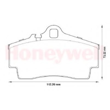 573229B BENDIX Комплект тормозных колодок, дисковый тормоз