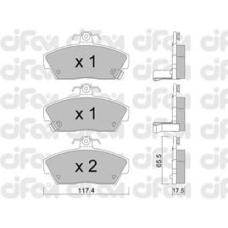 822-119-0 CIFAM Комплект тормозных колодок, дисковый тормоз