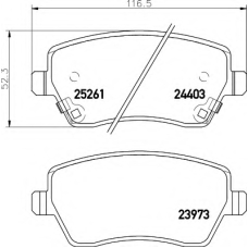 8DB 355 015-981 HELLA Комплект тормозных колодок, дисковый тормоз