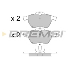 BP2692 BREMSI Комплект тормозных колодок, дисковый тормоз