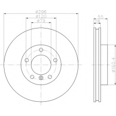 8DD 355 103-781 HELLA Тормозной диск