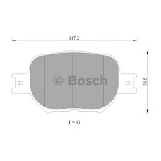 0 986 AB2 380 BOSCH Комплект тормозных колодок, дисковый тормоз