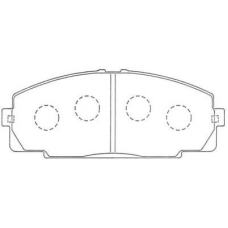 ASN-254 AISIN Комплект тормозных колодок, дисковый тормоз