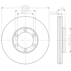 8DD 355 114-551 HELLA PAGID Тормозной диск