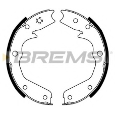 GF0356 BREMSI Комплект тормозных колодок, стояночная тормозная с