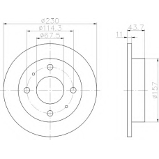 8DD 355 107-171 HELLA Тормозной диск