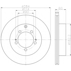 8DD 355 111-491 HELLA Тормозной диск