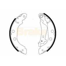 SH2539 BRAKE ENGINEERING Комплект тормозных колодок