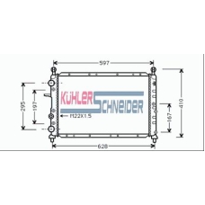 1706501 KUHLER SCHNEIDER Радиатор, охлаждение двигател