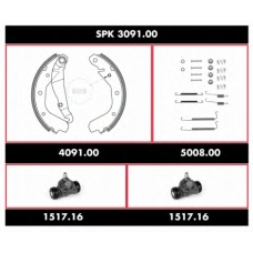SPK 3091.00 WOKING Комплект тормозов, барабанный тормозной механизм