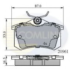 CBP01716 COMLINE Комплект тормозных колодок, дисковый тормоз