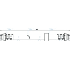 HOS3130 APEC Тормозной шланг