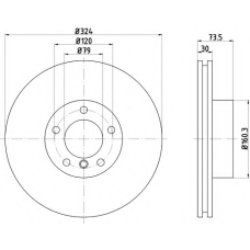 MDC1486 MINTEX Тормозной диск