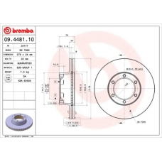 09.4481.10 BREMBO Тормозной диск
