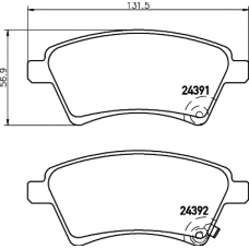 8DB 355 012-511 HELLA PAGID Комплект тормозных колодок, дисковый тормоз