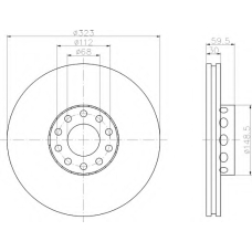 8DD 355 106-701 HELLA Тормозной диск