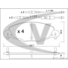 V22-0089 VEMO/VAICO Комплект тормозных колодок, дисковый тормоз