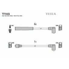 T756G TESLA Комплект проводов зажигания